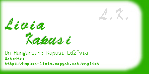 livia kapusi business card